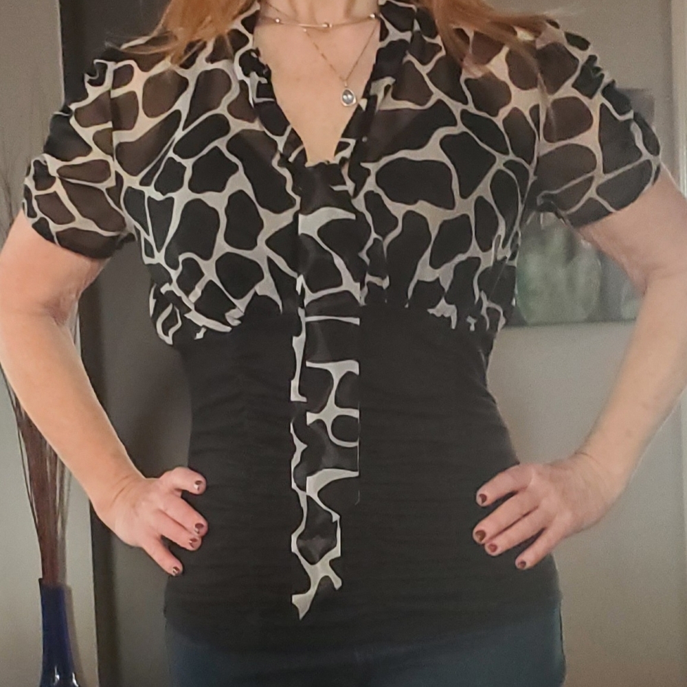 Stylish Black and White Women's Top